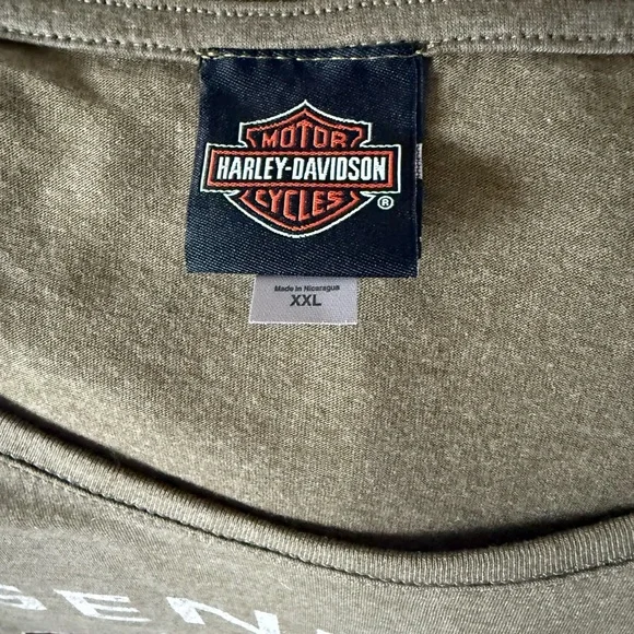 Harley-Davidson Khaki Logo T-Shirt - Picture 2 of 2